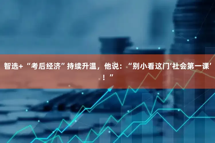 智选+ “考后经济”持续升温，他说：“别小看这门‘社会第一课’！”